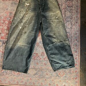 Acne studios paint splatter jeans